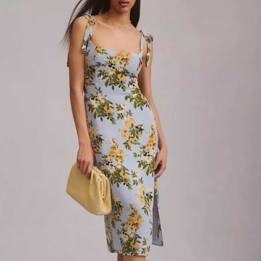 NEW Reformation Besse Midi Floral Dress - Milo Floral - Picture 11 of 13